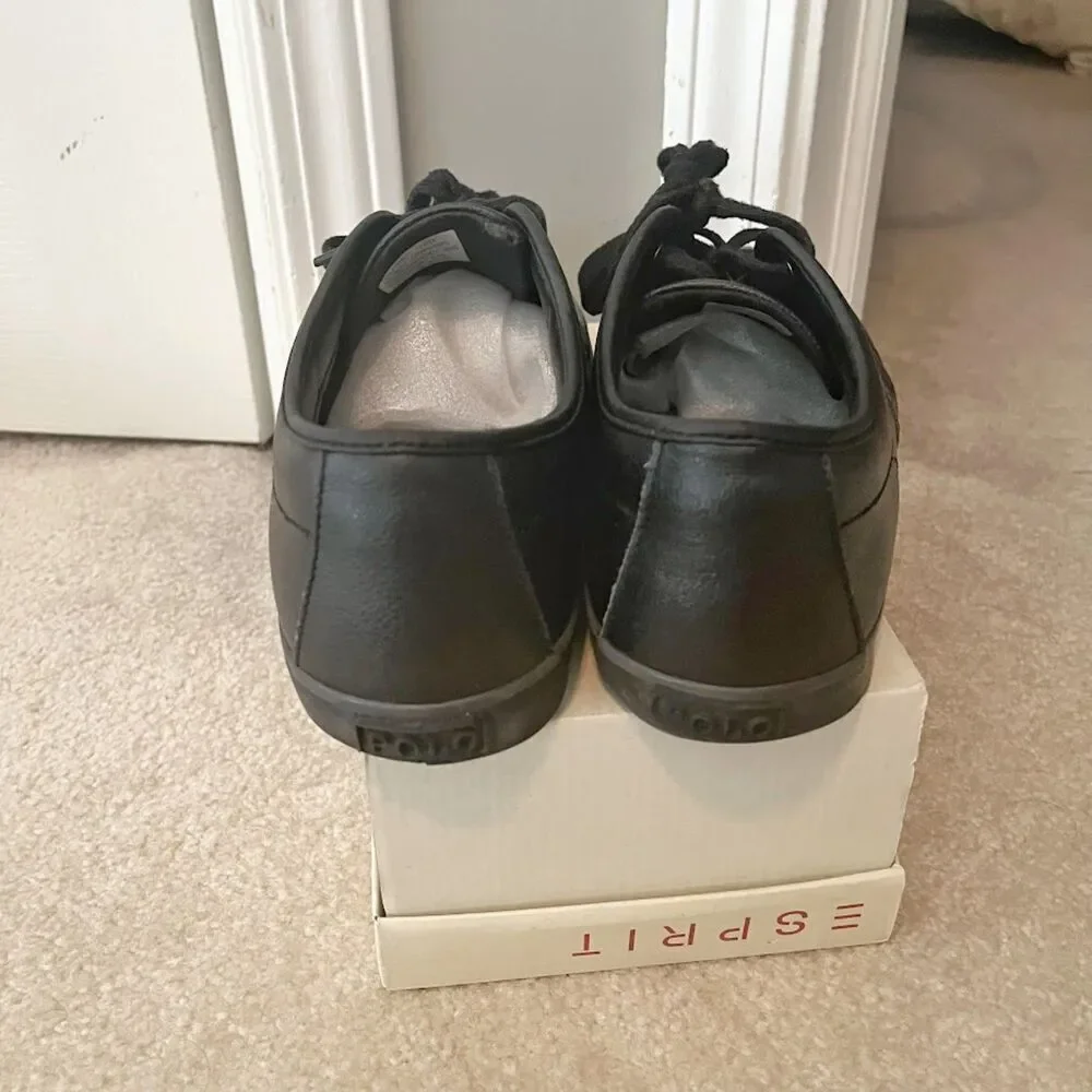 Polo Ralph Lauren Halford Leather Cushioned Lace Up Comfy Walking Sneakers